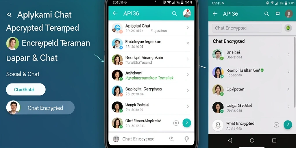 Antarmuka utama API36 dengan fitur chat aman.