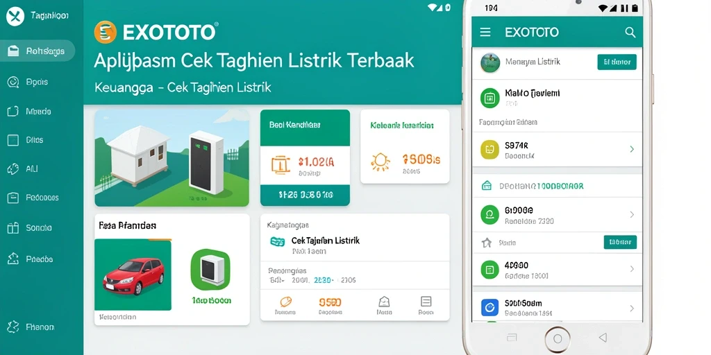 Tampilan antarmuka utama EXOTOTO untuk cek tagihan listrik.
