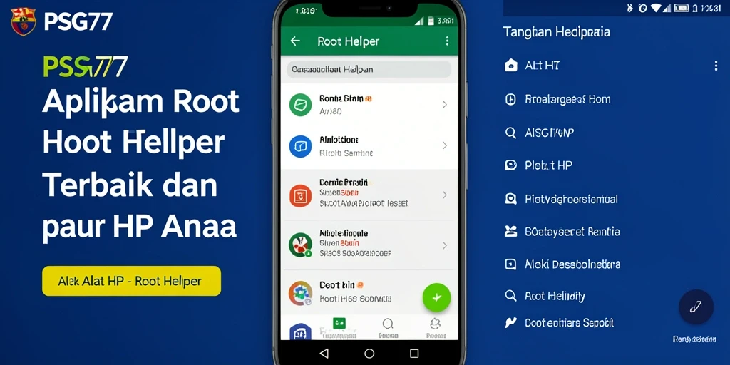 Antarmuka PSG77 yang intuitif untuk pengaturan Root Helper.
